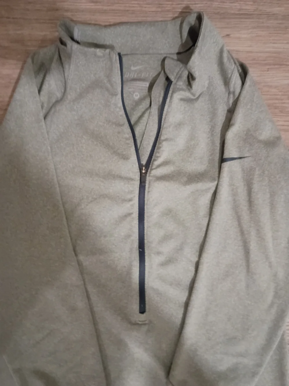 Nike Olive Green Quarter-Zip Pullover